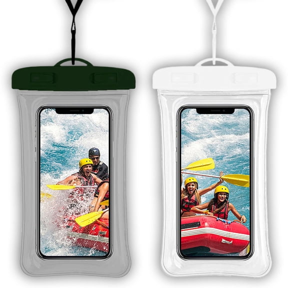 NexTone 7‑Pack Floating Waterproof Phone Pouch Bulk, Universal IPX8 Cell Phone Dry Bag, Waterproof Phone Protector for Beach Water Park Swimming, Fits Most Smartphones