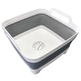 thumbnail image 1 of NexTone 9L (2.4Gal) Dish Basin Collapsible with Drain Plug Carry Handles,Kitchen Storage Tray Dish Wash Basin, Portable Dish Tub, Foldable Dishpan for Camping,RV,Gray, 1 of 7