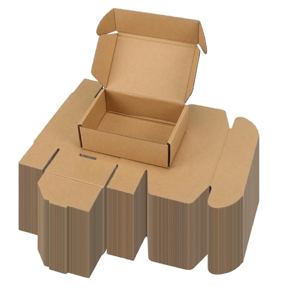 NexTone 9x6x2 inch Shipping Boxes Bulk 25 Pack Brown, Tab Lock Tuck Top Mailer Boxes for Packaging Small Business, Small Cardboard Gift Boxes for Wrapping Mailing Present