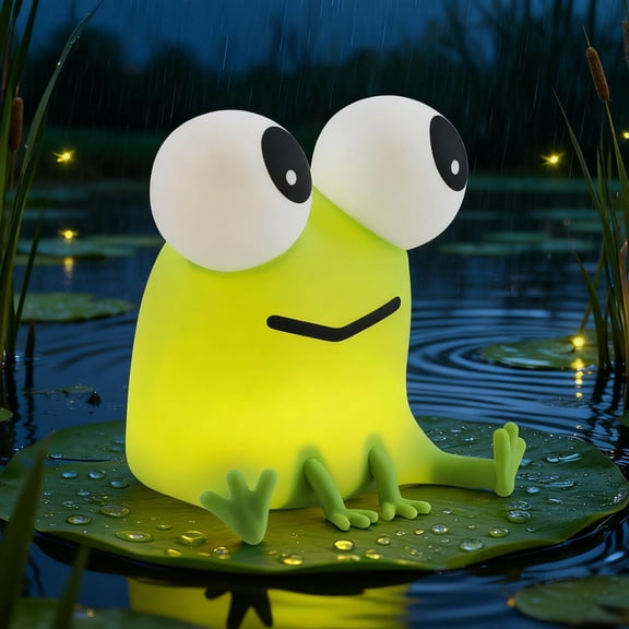 NexTone Frog Night Light with Timer Dimmable 3 Brightness 7 Colors Kawaii Frog Lamp Warm Sleep Aid USB Rechargeable Portable Night Lamp Decor for Girl Boy Nursery/Bedroom/Desk/Office