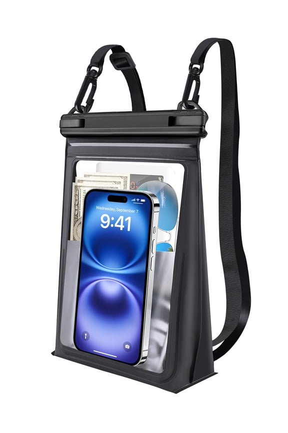 Large Waterproof Phone Pouch [with Sealing Strip], Floating Waterproof Pouch for Kayak Beach Cruise Essentials, IPX8 Dry Bag for iPhone 17/16/15/14 Pro Max Galaxy S26/S25 All Phones, Mom Gift