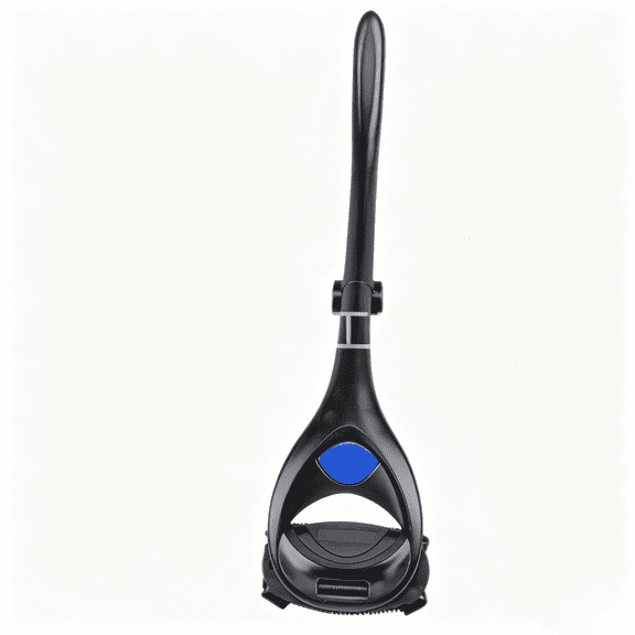 NexTone Manual Back Shaver for Men, Foldable Long Handle Razor with 2 Blades, Abs Material Black, Portable Wet Dry Grooming Tool