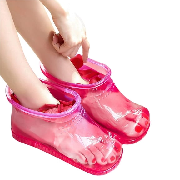 NexTone Movable Foot Soaker, Portable Feet Soaking Tub Massage Foot Bath Shoes, Bath Massager Basin Pedicure Feet Spa Shoes for Thermal Massage to Promote Blood Circulation (Large High, Blue)