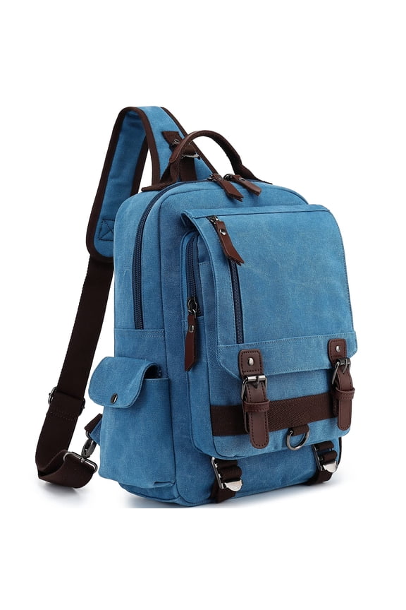 Retro Crossbody Bag Sling Bag Canvas Messenger Bag for Men Women Shoulder Bag Crossbody Handbags Satchel Army Green, L