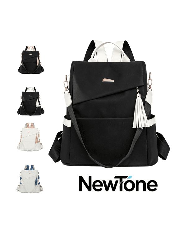 Women Anti-Theft PU Convertible Backpack, 3 Ways Carry Waterproof Lightweight Daypack, Multi Pocket Crossbody Tote Bag for Travel School Commute, Fits 12 Inch Tablet