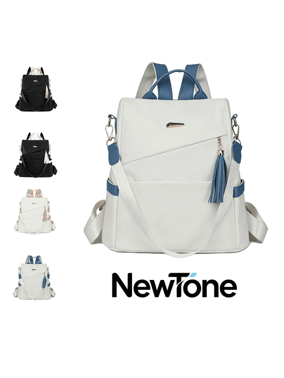 Women Anti-Theft PU Convertible Backpack, 3 Ways Carry Waterproof Lightweight Daypack, Multi Pocket Crossbody Tote Bag for Travel School Commute, Fits 12 Inch Tablet