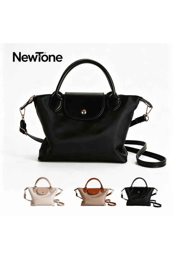Women Nylon Dumpling Handbag 3 Ways Carry Crossbody Shoulder Tote Purse Minimal Contrast Color Satchel Lightweight Daily Travel Bag, 2026 Summer New, 3 Colors