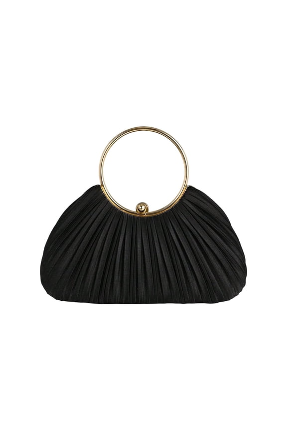 Women's Shell Shaped Clutch Purse Ruched Mini Crossbody Bag Elegant Evening Handbag with Chain Strap Apricot One Size