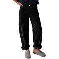 thumbnail image 1 of CUKOLSXA Barrel Pants Women Wide Leg Lounge Palazzo Harem Corduroy Pants Casual Trousers with Pockets, Black, 1 of 7