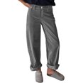 thumbnail image 1 of CUKOLSXA Barrel Pants Women Wide Leg Lounge Palazzo Harem Corduroy Pants Casual Trousers with Pockets, Gray, 1 of 7