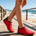 thumbnail image 1 of NexTorq Beach Essentials, Womens Swim Shoes, Men's Water Shoes, Womens Mens Water Shoes Quick Dry Beach Swim Shoes Barefoot Aqua Socks Outdoor Sand Socks for Pool River Diving, Red, 6.5, 1 of 4