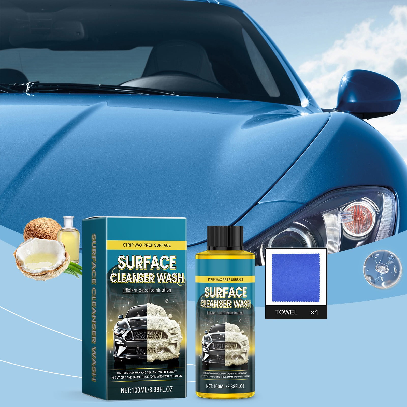 NexTorq Car Wash, Car Soap, Car Washing Soap, Carwash Liquid - Premium Cleaning Liquid for Car Exterior Wash  100ML/3.38FL.OZ