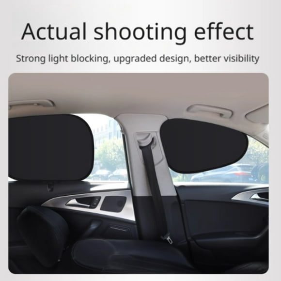 NexTorq Car Sun Shade Side Window, Car Side Window Sun Shade, Car Window Shades for Side Window, Car Sun Shade Side Window Static Cling Blackout Curtains Full Set (4 Panels), 13.8 Inchx18 Inch