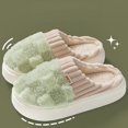 thumbnail image 1 of NexTorq Checkered Slipper House Slippers for Women Men Plush Warm Fuzzy Slippers Flyffy Bedroom Shoes Indoor Slip On US:5.5 (EU:36-37), 1 of 5