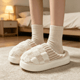 thumbnail image 1 of NexTorq Checkered Slipper House Slippers for Women Men Plush Warm Fuzzy Slippers Flyffy Bedroom Shoes Indoor Slip On US:9 (EU:40-41), 1 of 6