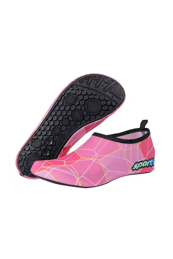 Men's Water Shoes, Womens Beach Shoes, Barefoot Shoes for Women, Water Shoes for Womens Mens Barefoot Quick-Dry Aqua Socks for Beach Swim Surf Yoga Exercise Soles, Hot Pink, 8