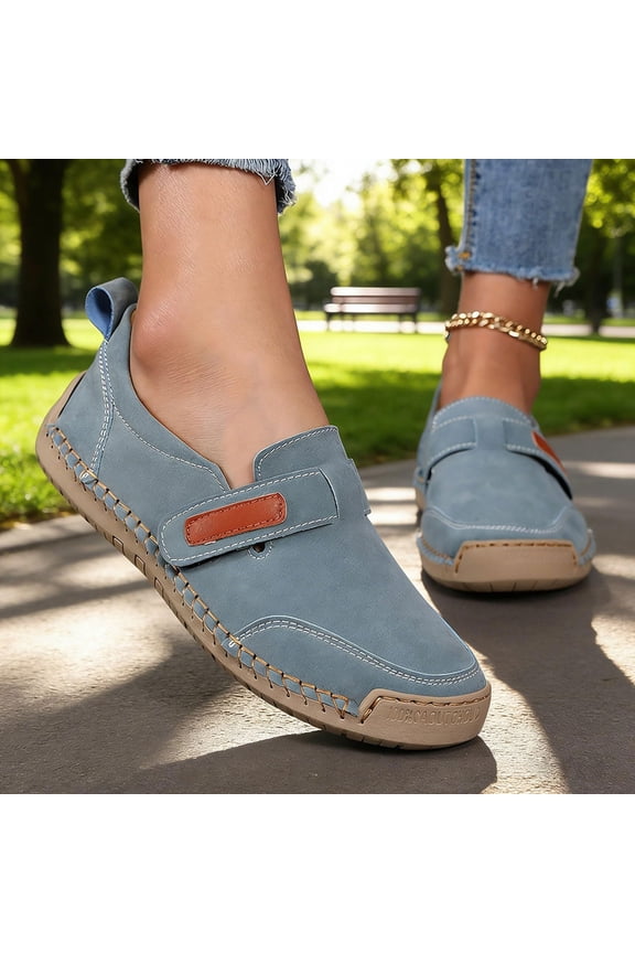 Shoe Booties, Womens Walking Shoes, Women Loafers Casual Slip on Shoes Business Moccasins Lightweight Refreshing Classic Slippers Walking Driving Travelling Outdoor, Blue, 7.5