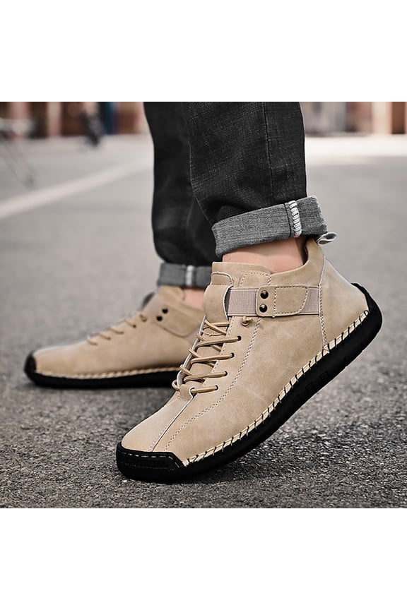 Slip On Sneakers Women, Womens Dress Booties, Womens Casual Shoes, Orthopedic Sneakers, Women's Handmade Leather Comfy Shoes, Soft Comfort Arch Support Boots, Beige, 11