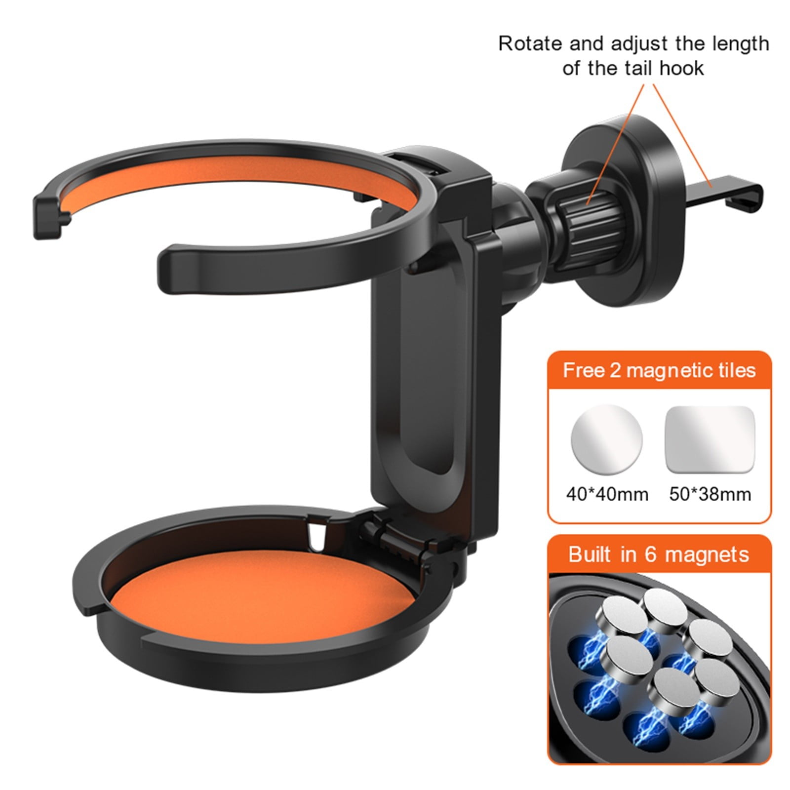 Gimex Blue Portavaso Clip-On Cup Holder – Table Or Chair Mount Drink Holder For Camping, Caravan, Garden
