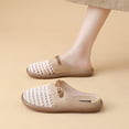thumbnail image 1 of NexTorq Women's Breathable Linen Mesh Closed Toe Mules, Hollow Out Summer Clogs, Lightweight Casual Slip On Shoes with Adjustable Metal Buckle, White, 39, 1 of 5