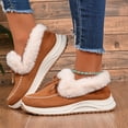 thumbnail image 1 of NexTorq Women's Winter Shoes Fuzzy Lined Warm Slip-On Boots with Bow Thick Sole Moc Toe Cozy Cold Weather Footwear for Walking and Everyday Comfort Wear Camel US-7 (EU-39), 1 of 5