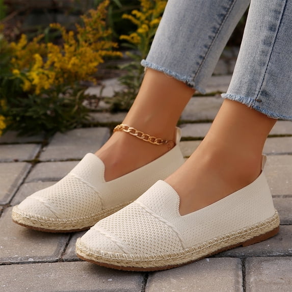 NexTorq Womens Flats, Wide Loafers for Women, Women Loafers Shoes, Breathable Shoes for Women, Women's Breathable Mesh Flats Shoes, Soft Loafers Flats, Slip on Shoes Loafer Beige 5.5