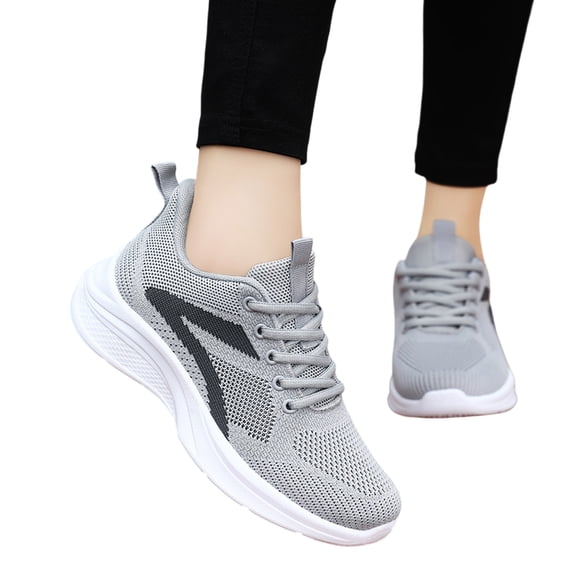 NexTorq Womens Orthopedic Bowling Shoes,Comfortable Wide Width Mesh Breathable Lightweight Athletic Slip on Sneakers Gray 41