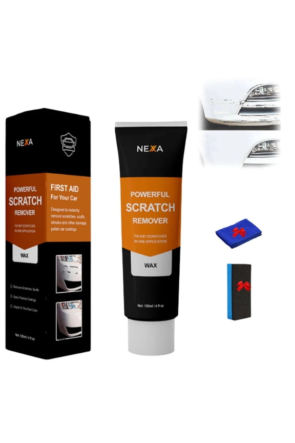 Nexa Car Scratch Remover, 2025 New Car Scratch Remover for Deep Scratches, Scratch Remover for Vehicles, Repair Polishing Wax with Wipe & Sponge, Easily Fix & Long-Lasting Protection