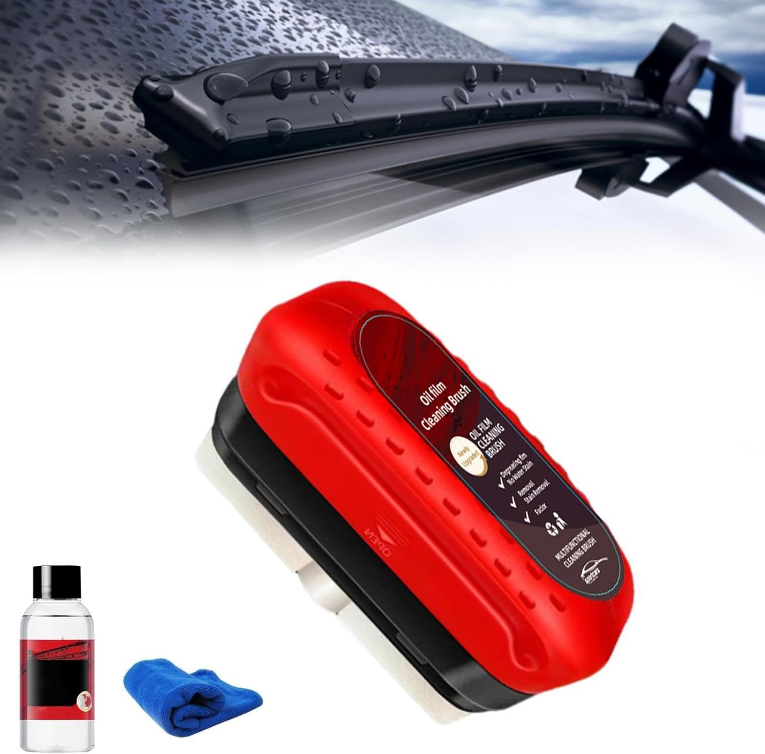 Nexa Windshield Cleaner, Nexa Automotive Oil Film Cleaning Brush,Glass