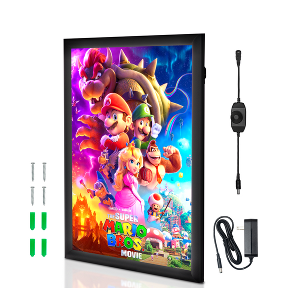 NexaFrame LED Poster Frame - 16x24 Light Box for Movie Posters - Dimmer Switch