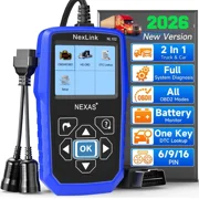 Nexas Heavy Duty Truck Scanner Diesel Truck Diagnostic Tool, All System Truck Diagnostic Scan Tool 2 In 1 Truck & Car Code Reader, Battery Voltage Monitor, Lifetime Free Update