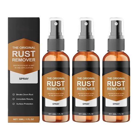 Nexass Rust Remover Spray, 2025 Upgrade Rust Remover for Metal, Car Scratch Remover, Iron Stain Cleaner for Multiple Surfaces,for Heavy Duty Rust Dissolver for Metal, Tools, Cars, Chains 3PCS