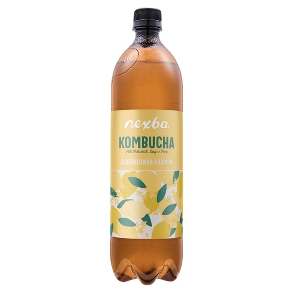 Nexba Kombucha - Elderflower & Lemon 1L, Imported from Britain