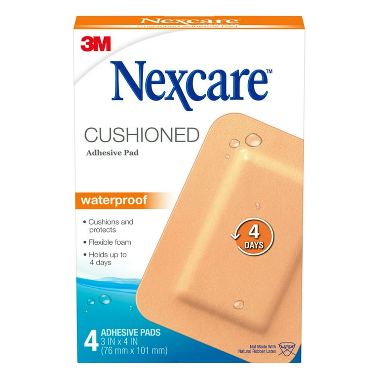 Nexcare Absolute Waterproof Adhesive Pad, 3 in x 4 in 