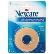 Nexcare Absolute Waterproof First Aid Tape, Cushioned Protection, 1-Inch x 5-Yard Roll