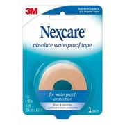 Nexcare Absolute Waterproof First Aid Tape, Waterproof, 1 Inch x 5 Yards, Tan, Non-sterile, 3 Count