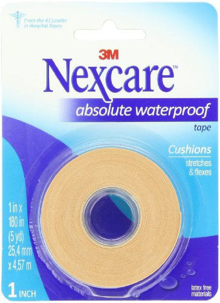 Nexcare Absolute Waterproof Tape 1-inch x 180-inch (Pack of 4 ...