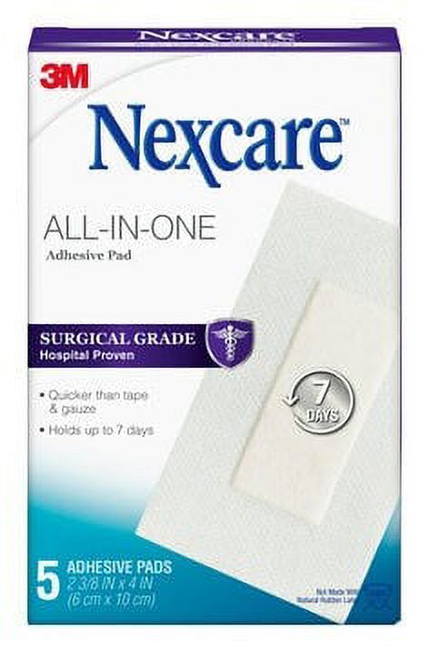 Nexcare All-in-One Adhesive Pad H3564, 2 3/8 in x 4 in (6 cm x 10 cm)