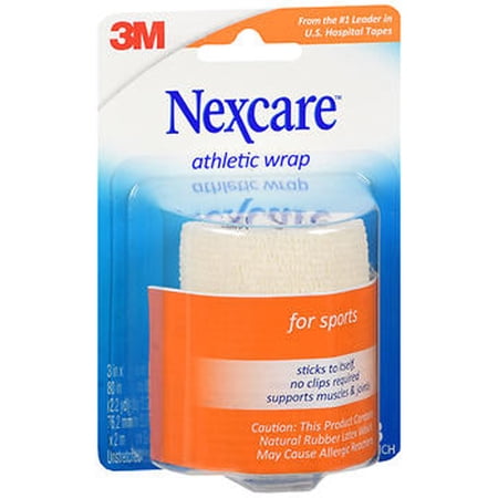 Nexcare Athletic Wrap, White Tape, 3 inch x 5 yards, 1 Roll