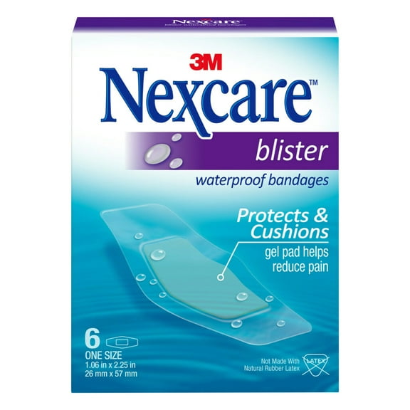 Nexcare Blister Waterproof Bandages - 1 Size - 1.06" x 2.25" - 6/Box - Clear | Bundle of 5