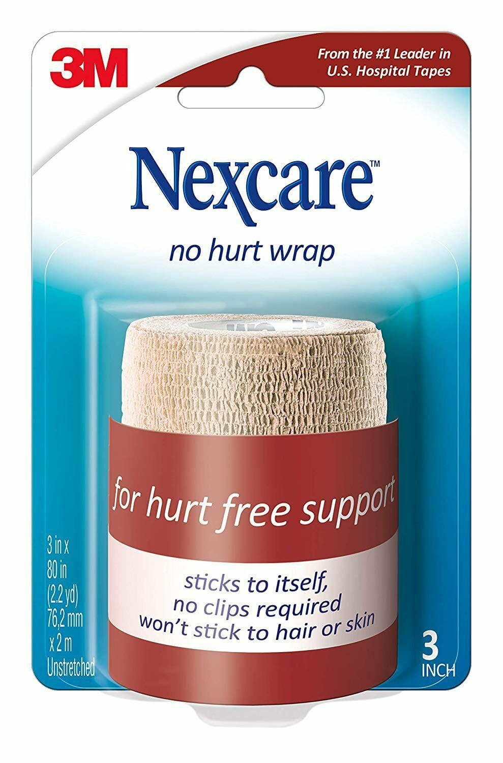Nexcare Coban First Aid Self Adhering Wrap Support Sprains, 1ct, 6-Pack
