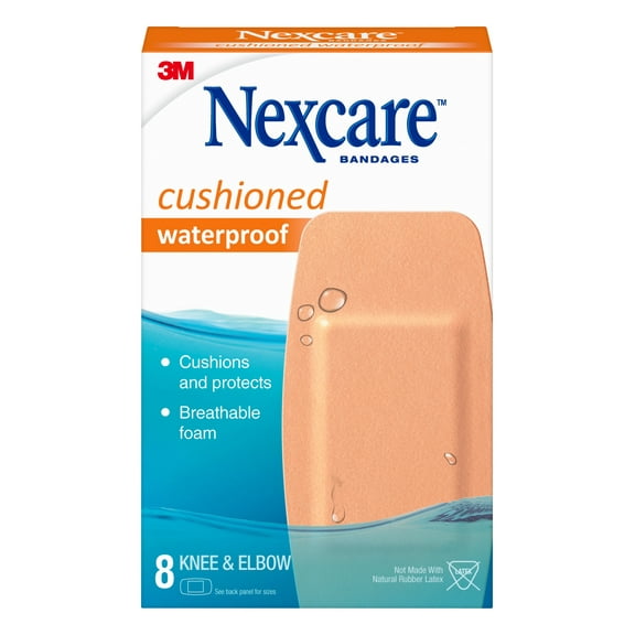 Nexcare Extra-Cushion Knee/Elbow Bandages - 1.88" x 4" - 8/Box - Beige - Foam | Bundle of 5