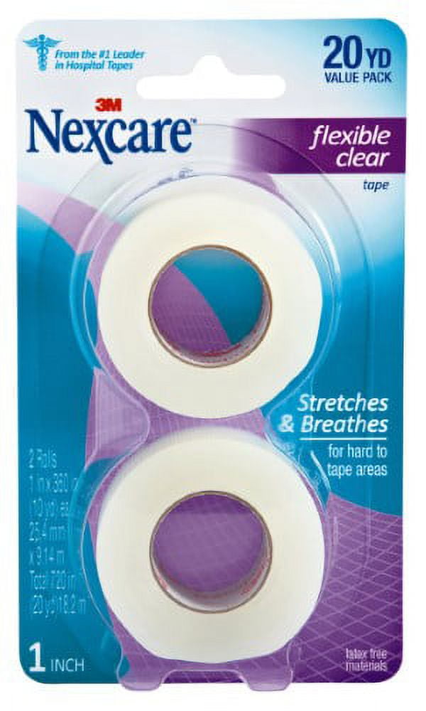 Nexcare Flexible Clear First Aid Tape (Pack of 16)