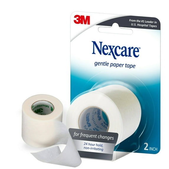 Nexcare Gentle Paper Carded Tape, Hypoallergenic, From the #1 Leader in U.S. Hospital Tapes, White, 1/Roll