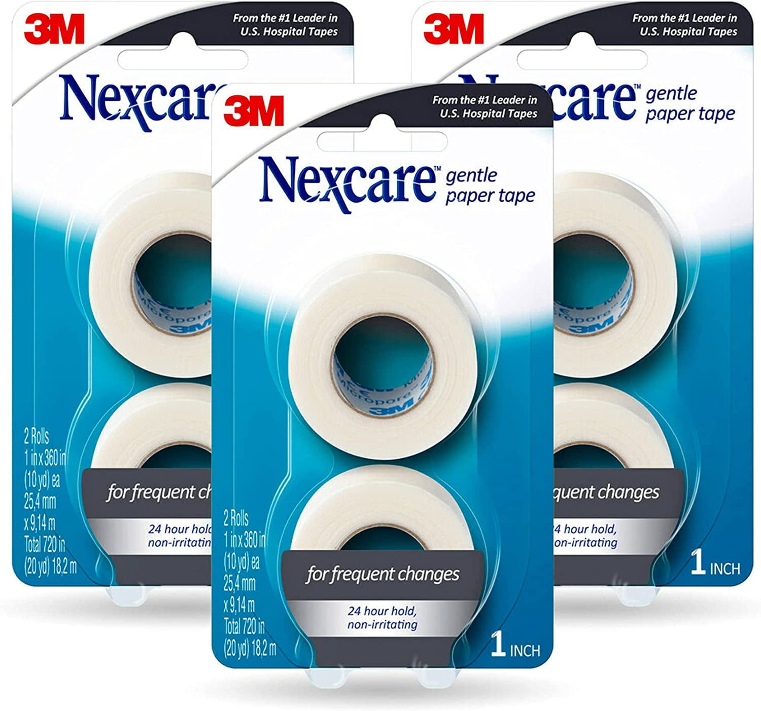 Nexcare Micropore Gentle Paper First Aid Tape, 1 in x 10 yds, Ideal For  Securing Gauze And Dressings, Wrapped, 36 Count
