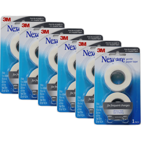 Nexcare Gentle Paper Tape for Frequent Changes, 2 Ea, 6 Pack