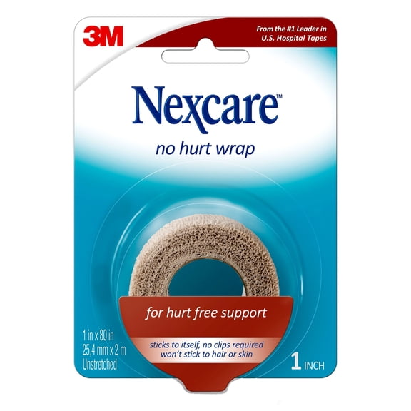 Nexcare No Hurt Wrap, 2 in x 80 in, Unstretched