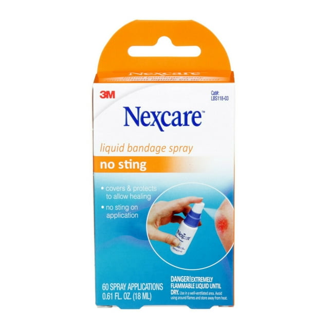 Nexcare No Sting Liquid Bandage Spray, 0.61 fl. Oz., 1 Bottle