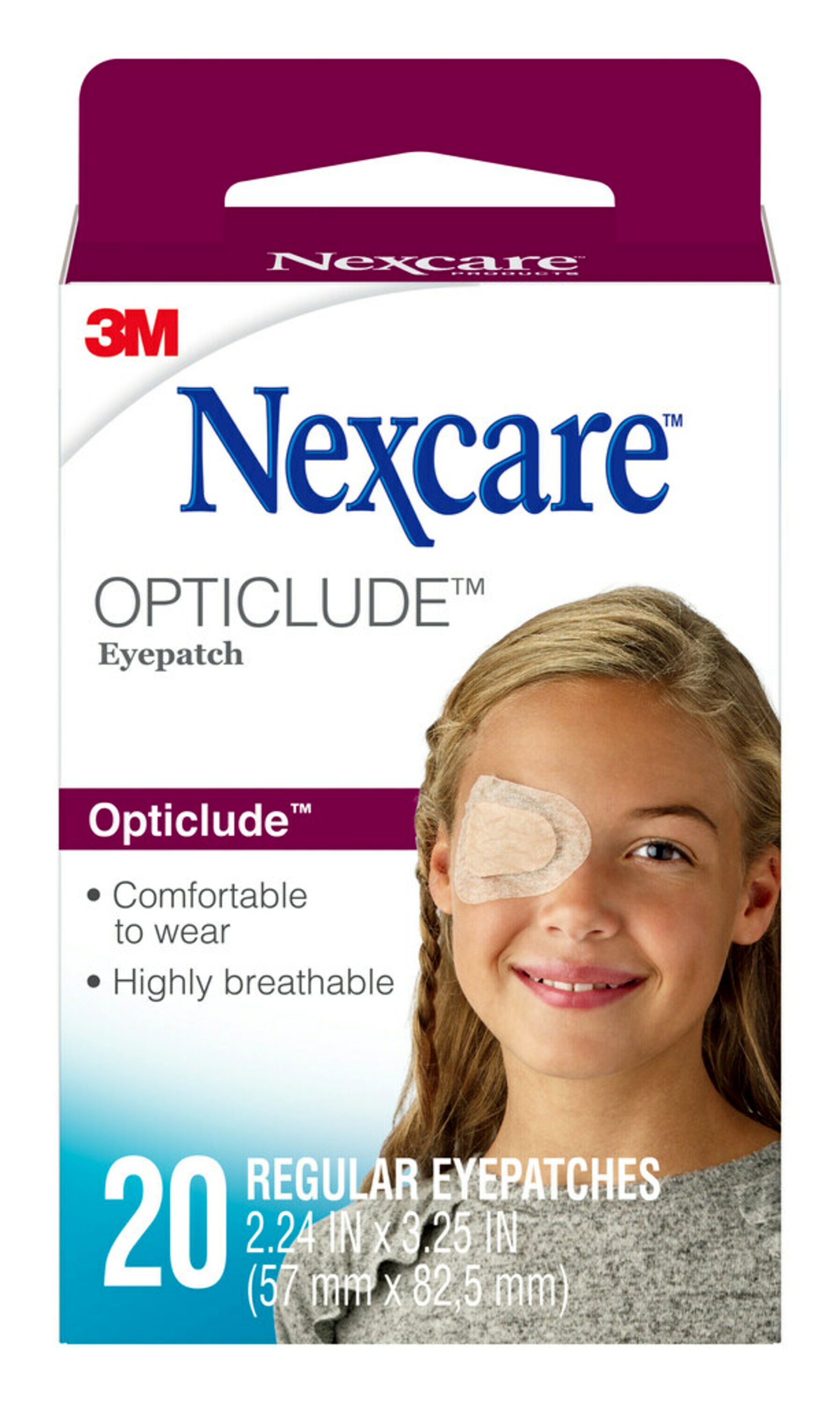 Nexcare Opticlude Comfort Eye Patch, Nude, Breathable, 20 Count - image 1 of 8