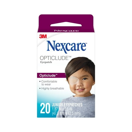 Nexcare Opticlude Orthoptic Comfort Eyepatch, Junior Eyepatches, 20 Count